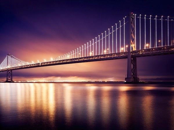 The Bay Lights bay bridge led light sculpture