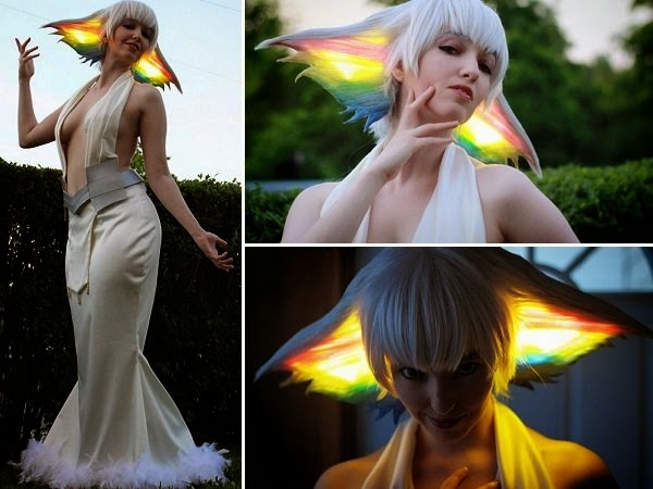 Ragyo Kiryuin cosplay wig infused with LED lights